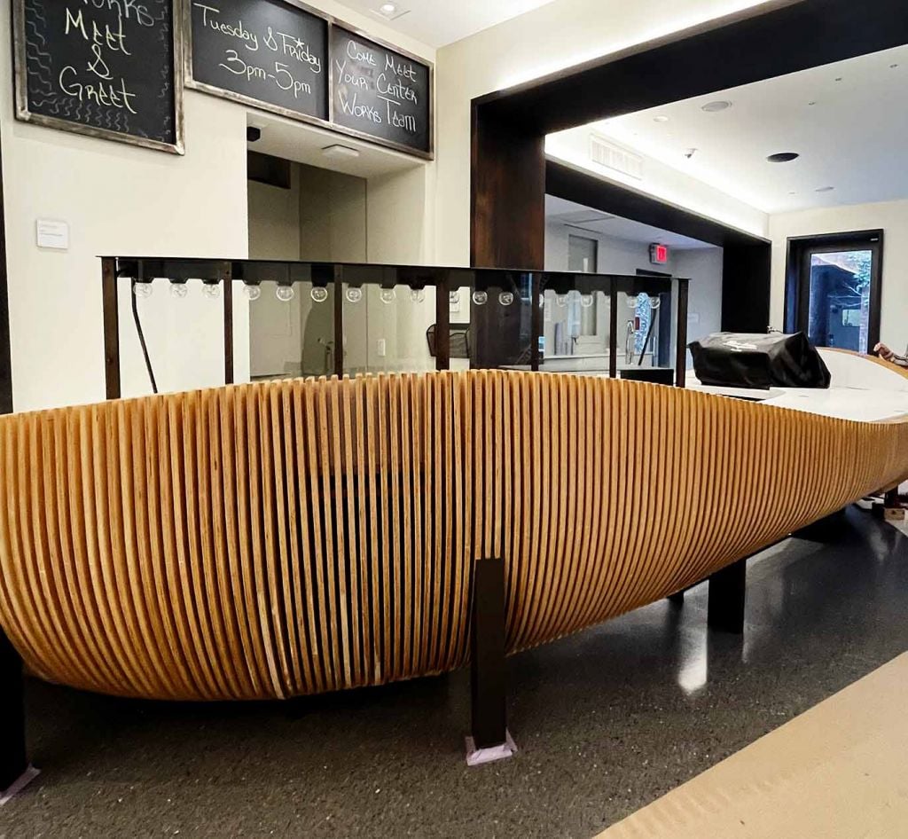 The coffee service counter inside The LGBT Community Center.
